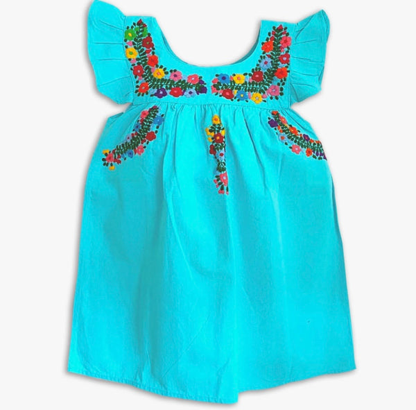¡NOVEDAD! Vestido niña Agua Flores colores