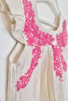 ¡NOVEDAD! Vestido niña crudo Flores rosa