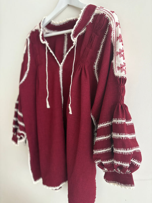¡¡NUEVO!! Blusa Morelia Burdeos