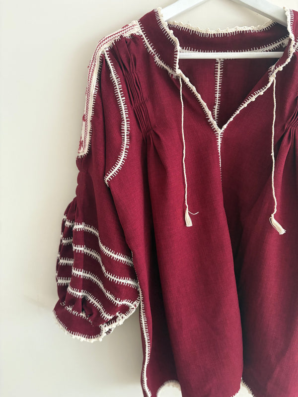 ¡¡NUEVO!! Blusa Morelia Burdeos