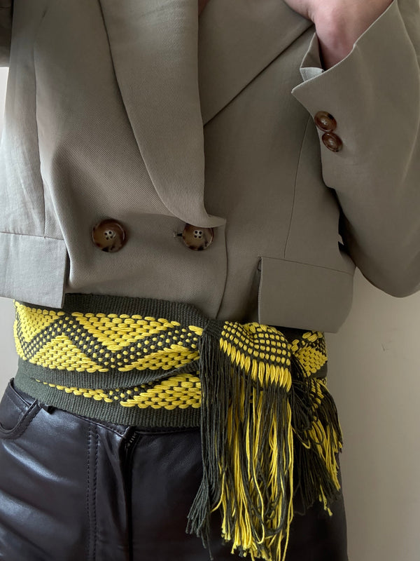 ¡NUEVO! Cinturón/Fajín verde militar y limón