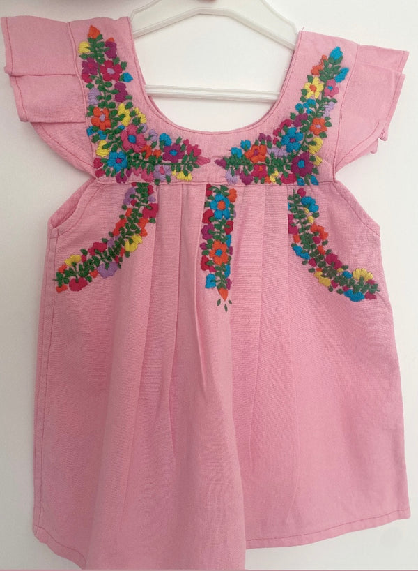 ¡NOVEDAD! Vestido niña rosa Flores colores