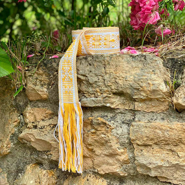 Cinturón/Fajín estrecho mostaza