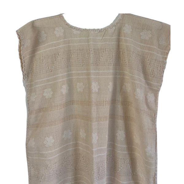 Huipil Yucatán Crudo y blanco