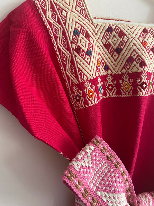 HUIPIL LARRAINZAR ROSA MEXICANO
