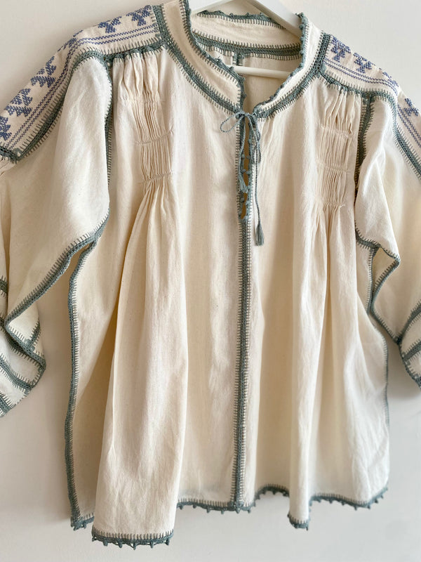 Blusa Morelia gris perla