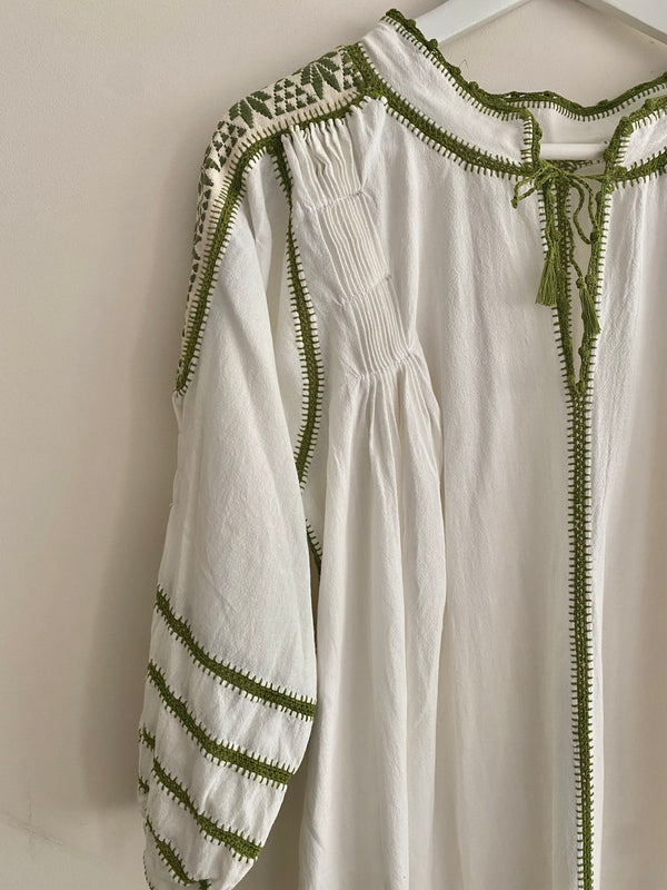 New! Vestido Morelia verde oliva