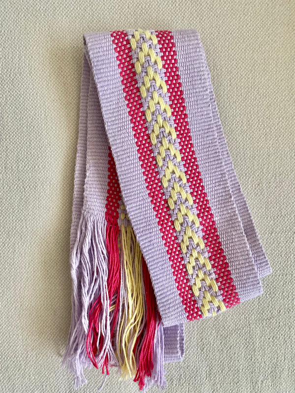 ¡NUEVO! Cinturón/Fajín lila y frambuesa