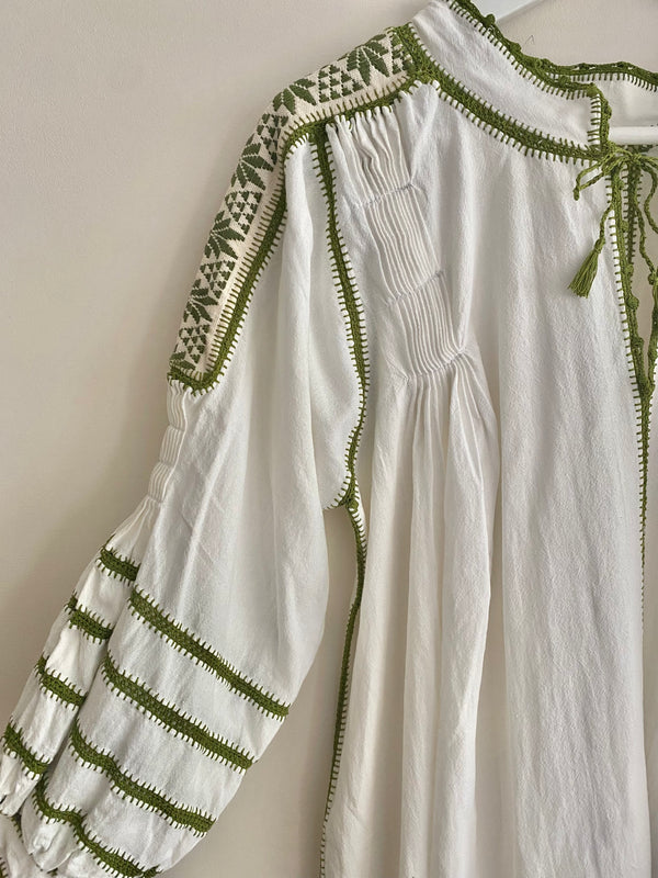 New! Vestido Morelia verde oliva