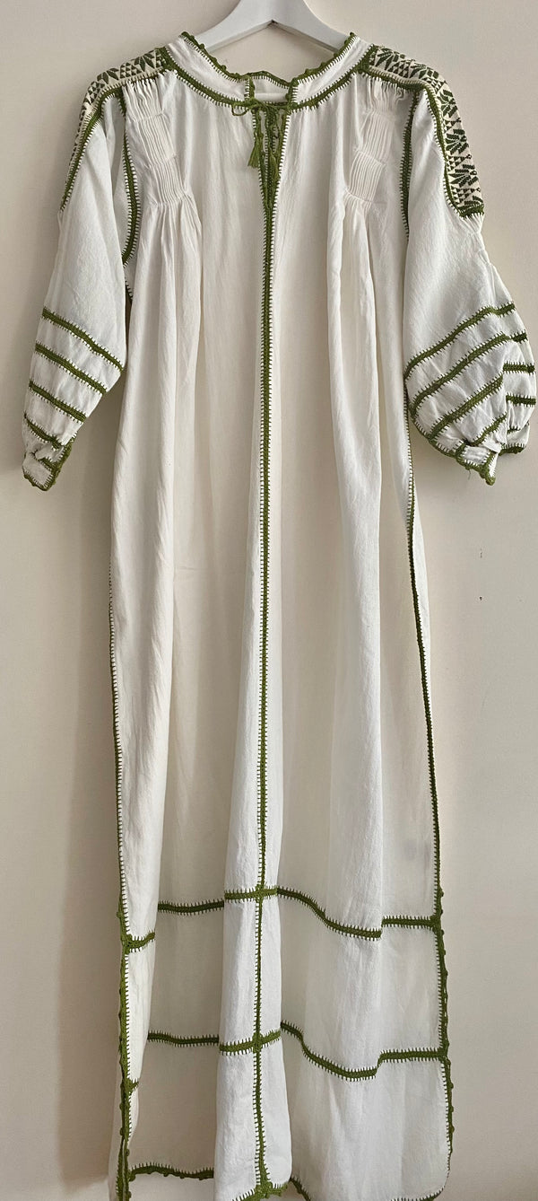 New! Vestido Morelia verde oliva