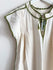 New! Vestido Morelia manga corta ribete oliva