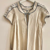 New! Vestido Morelia manga corta ribete gris