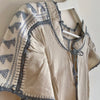New! Vestido Morelia manga corta ribete gris